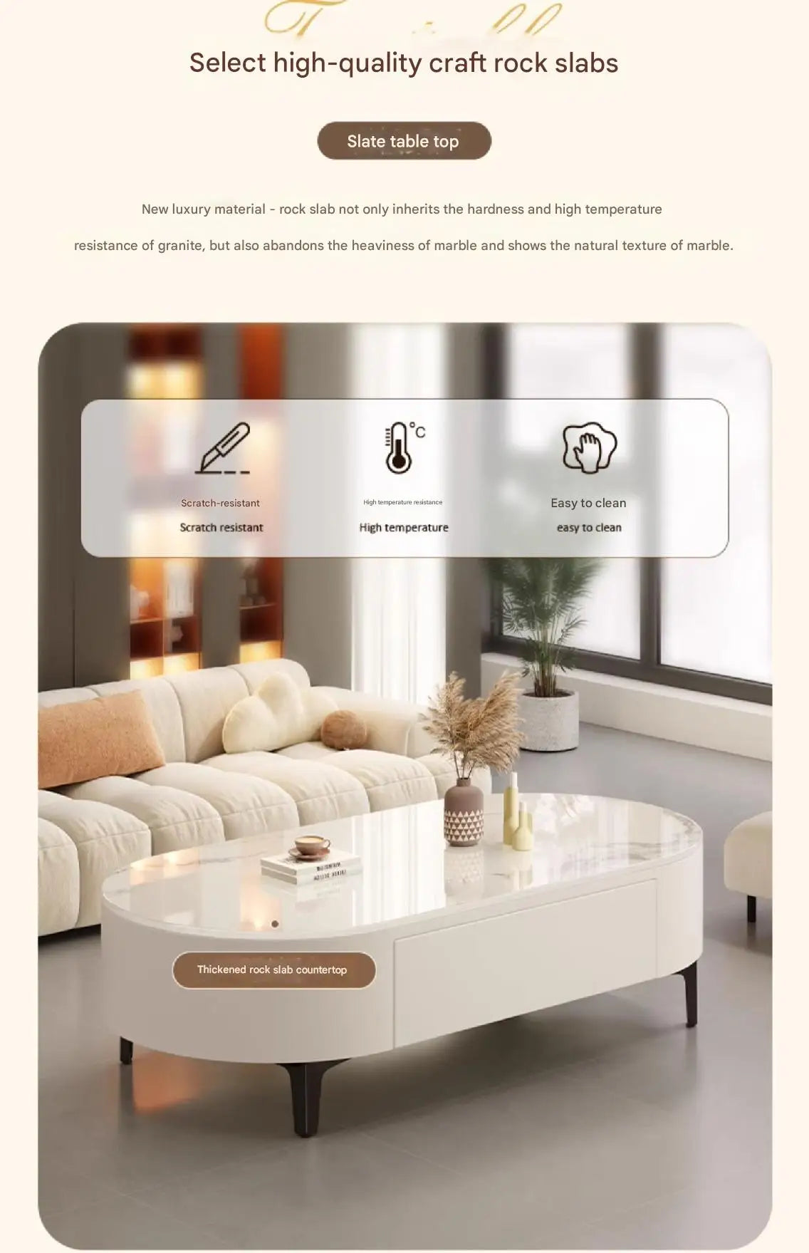 Modern Oval Coffee Table