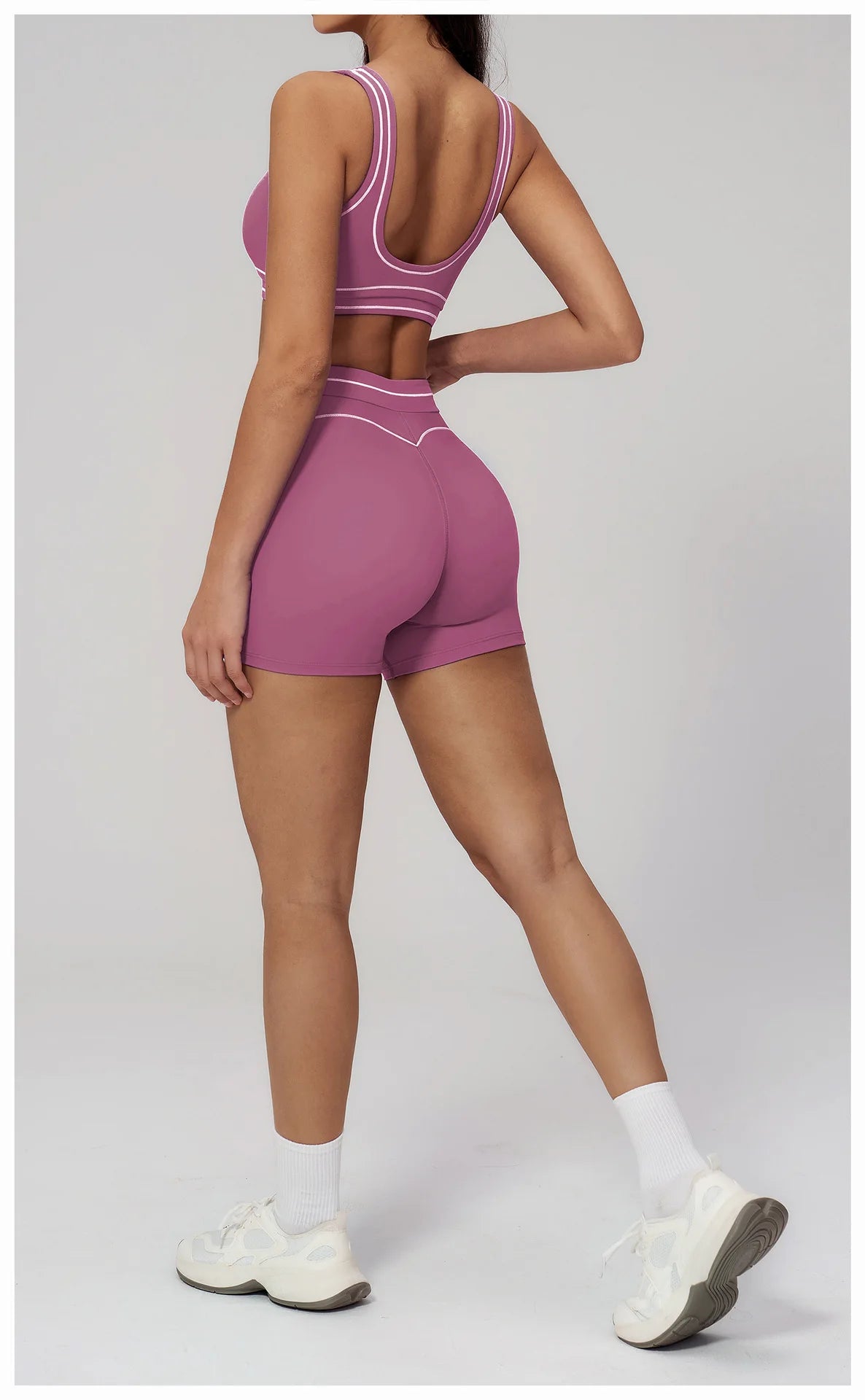 Knit Construction Sleeveless True-To-Size Fit Two-Piece Yoga Set
