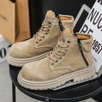 Suede English Style Short Boots