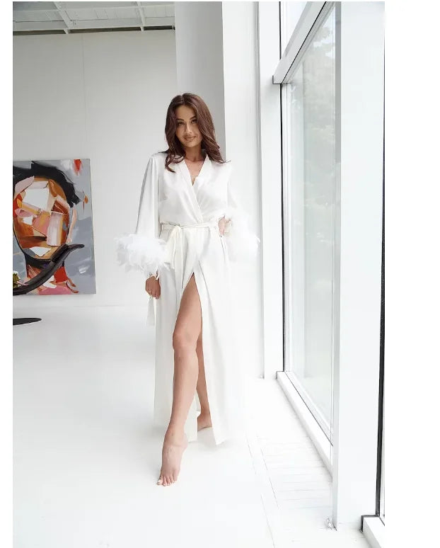 Silk Boudoir Wedding Robe