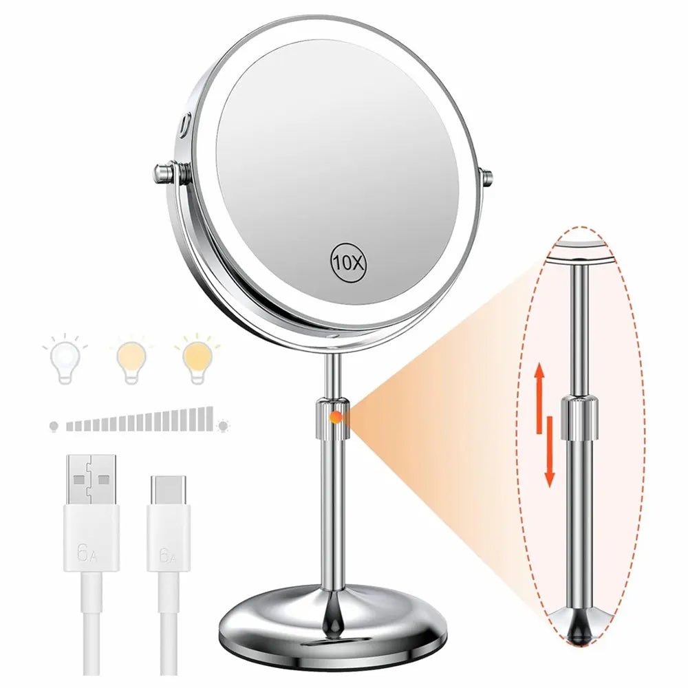 Adjustable Lighted Makeup Mirror