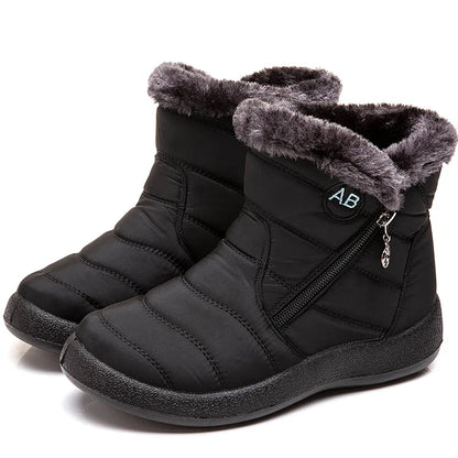 Fur Lined Waterproof Ankle Boots