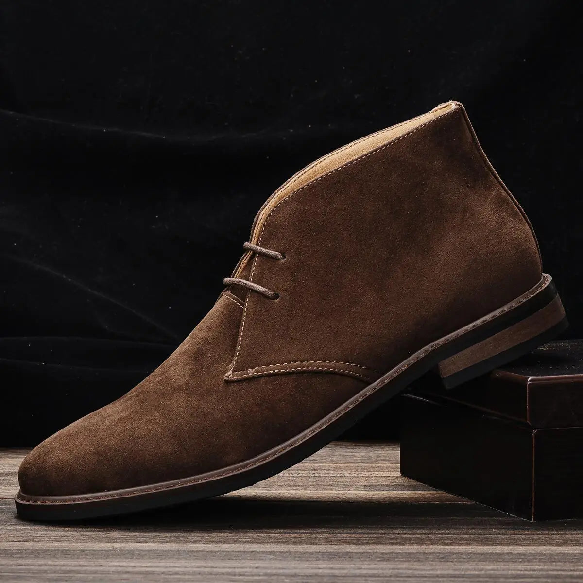 Retro Synthetic Desert Boots