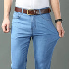 Ice Silk Stretch Straight Jeans