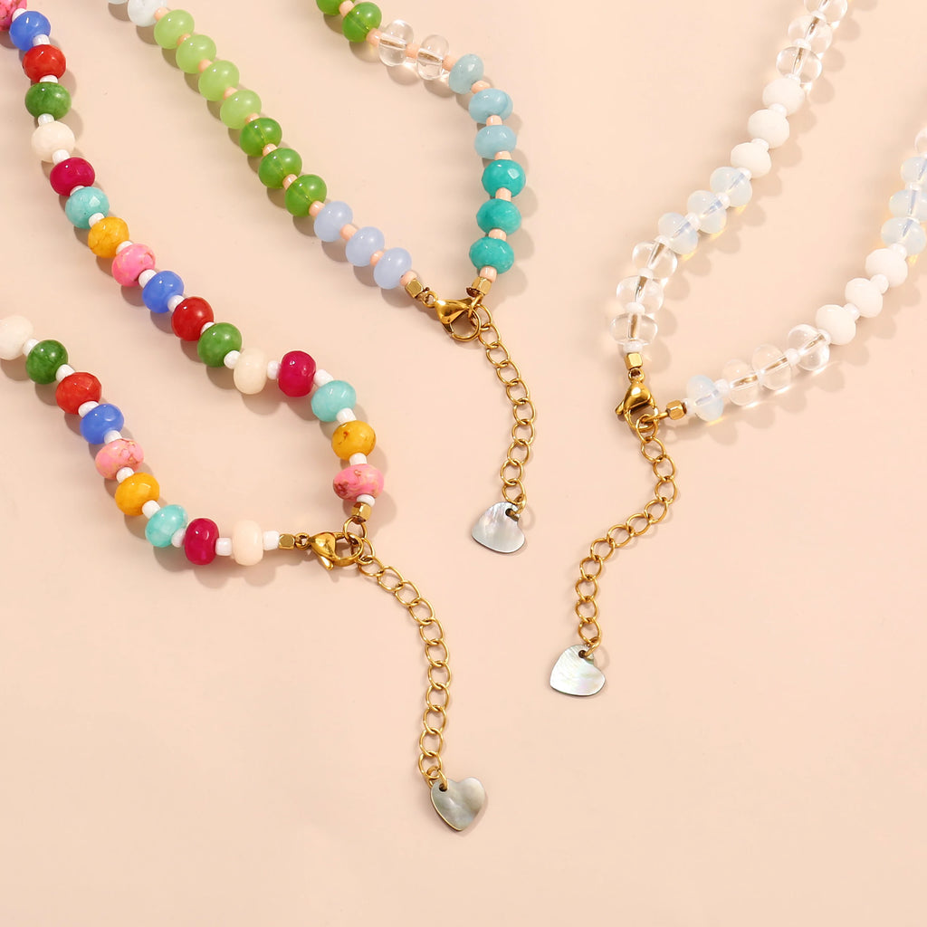 Rainbow Gemstone Choker Necklace