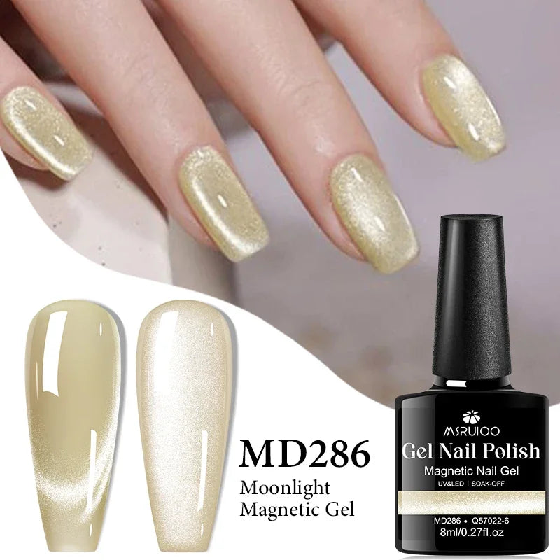 Moonlight Cat Magnetic Gel Nail