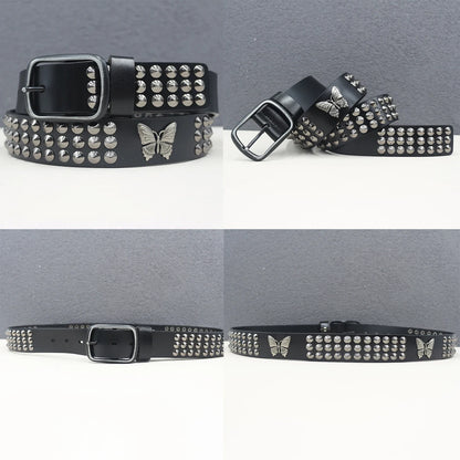 Heavy duty leather belt