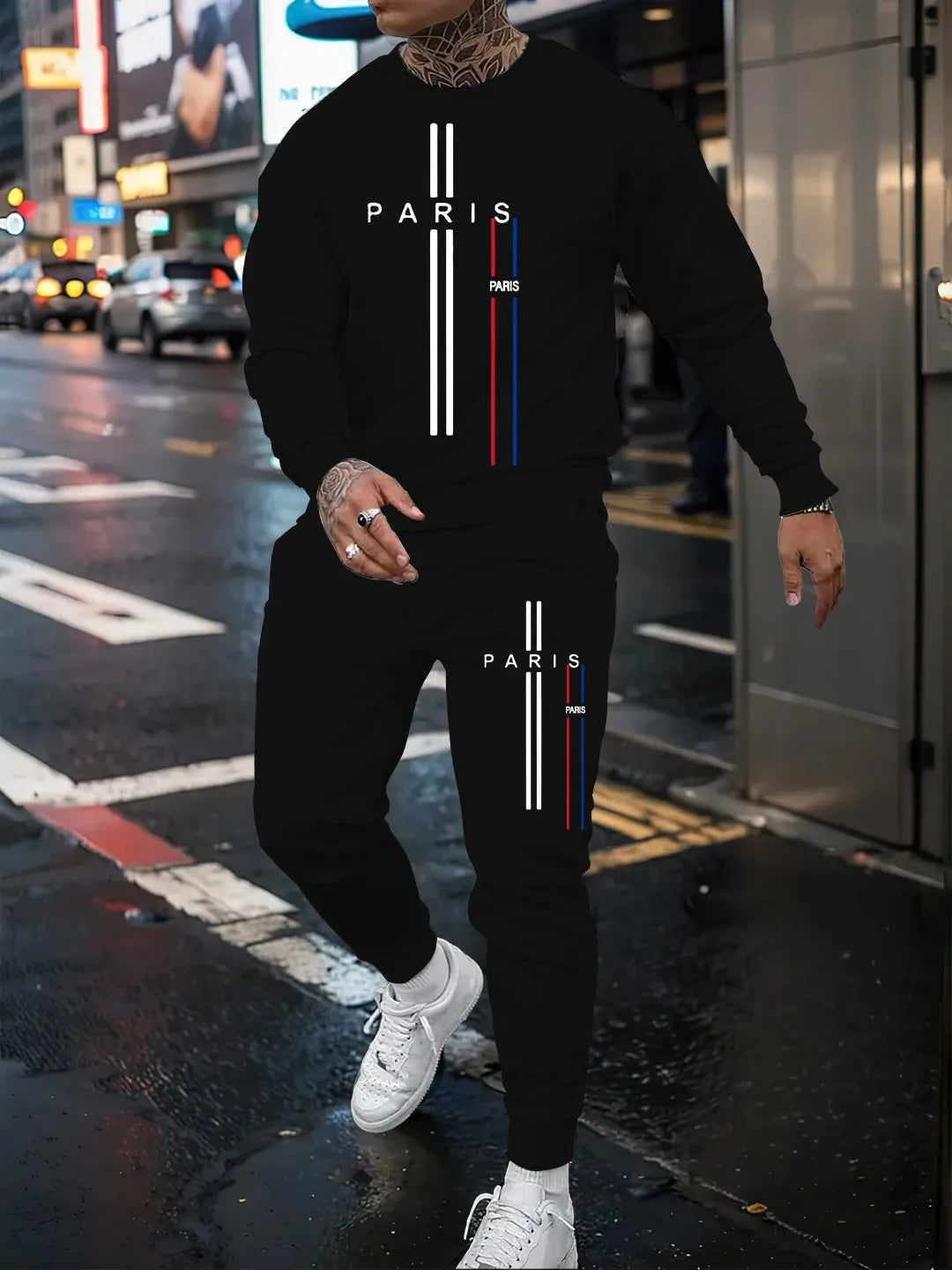 Men Long Sleeve Sports Outfit