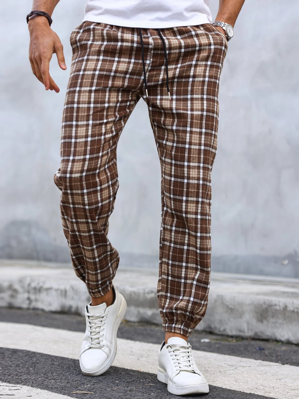 Patchwork Ankle Sweatpants