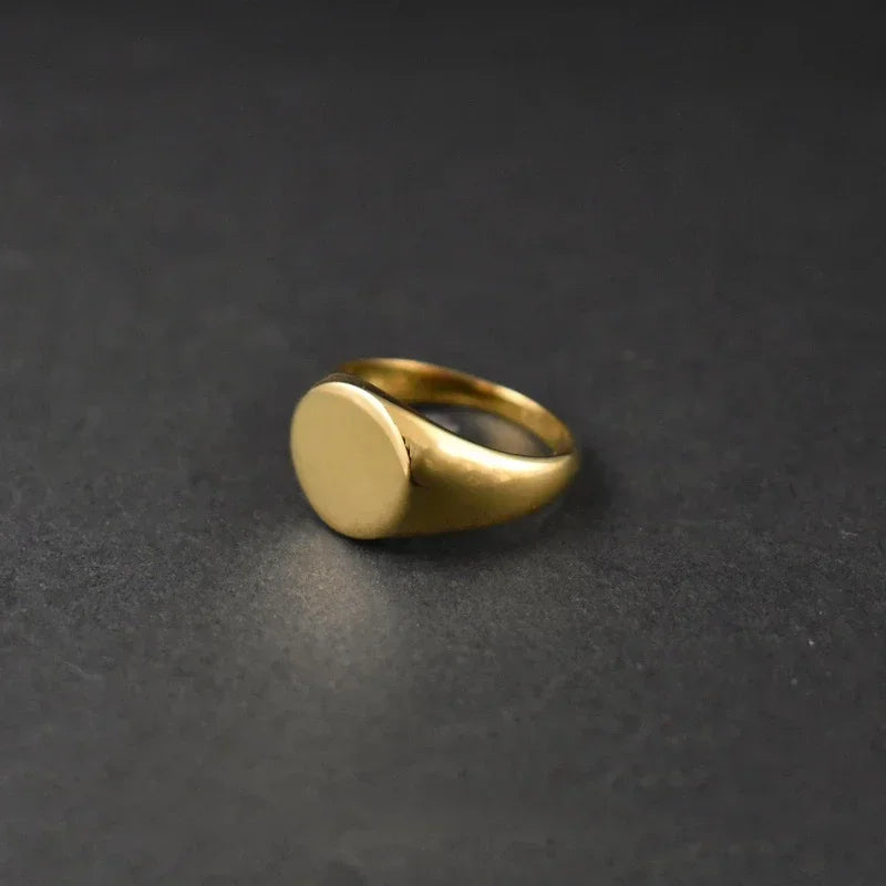 SANGSY Gold-Plated Signet Ring