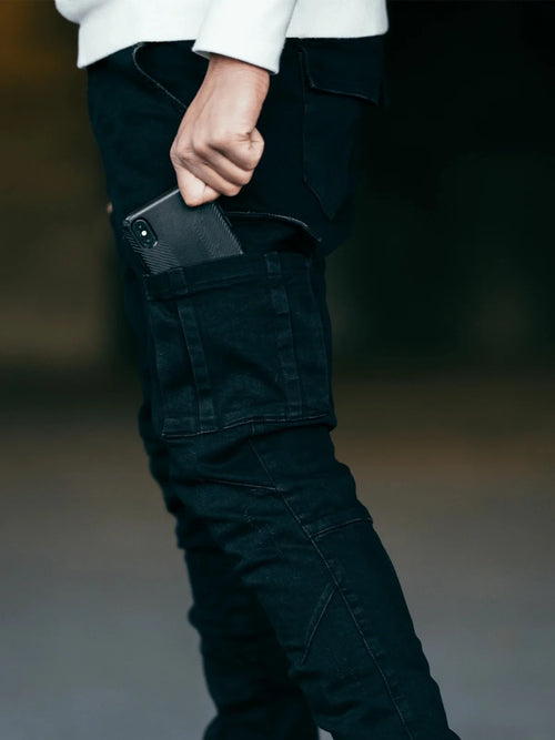 Cargo Denim Multi-Pocket Jeans