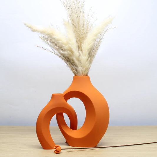 Colorful Boho Vase Duo