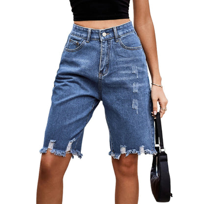 Women’s Ripped Denim Shorts