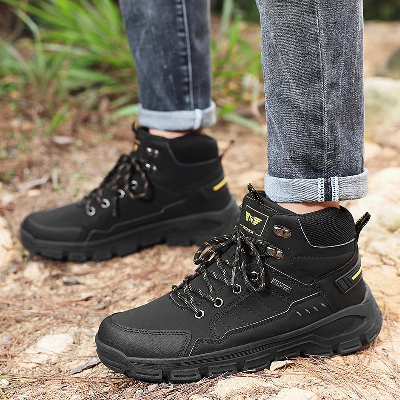 Waterproof Leather Desert Ankle Boots