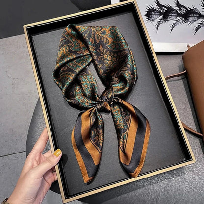 Luxury Silk Feel Square Scarf