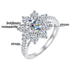 Women’s Sunflower Moissanite Ring