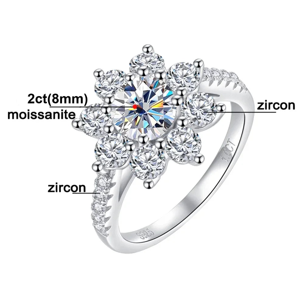 Women’s Sunflower Moissanite Ring