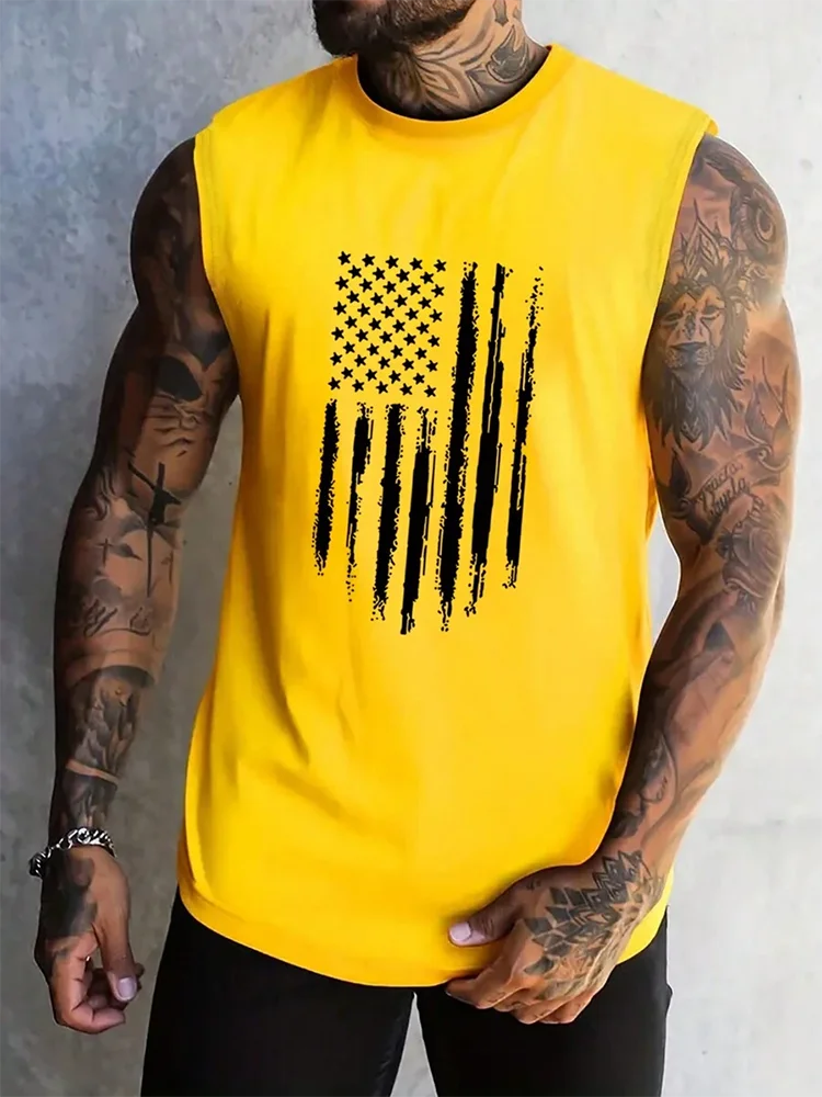 USA Flag Print Tank Top