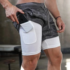 2-in-1 Camo Running Shorts