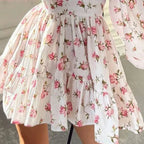 Sweet Floral V-neck Dress