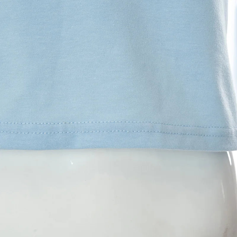 Broadcloth Letter Print Crew Neck Crop Top