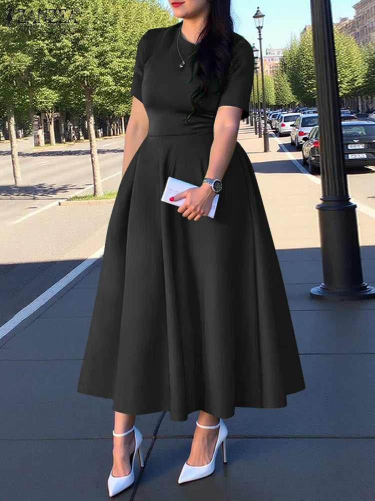 Elegant Satin Midi Dress