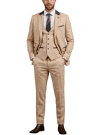 Linen Three-Piece Notch-Lapel Suit