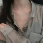 Sterling Silver Zircon Necklace