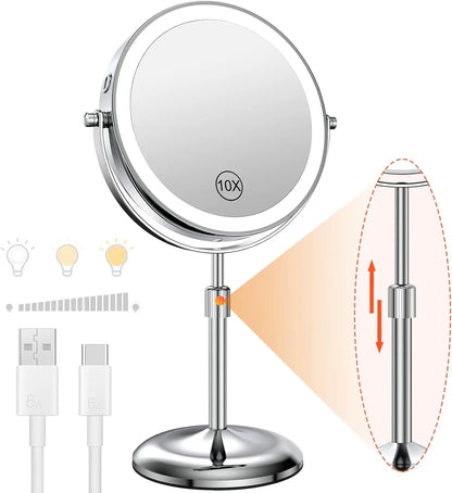 Adjustable Lighted Makeup Mirror