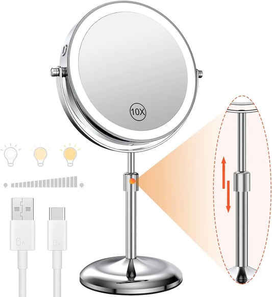 Adjustable Lighted Makeup Mirror