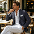 Linen Notch-Lapel Business Sport Coat