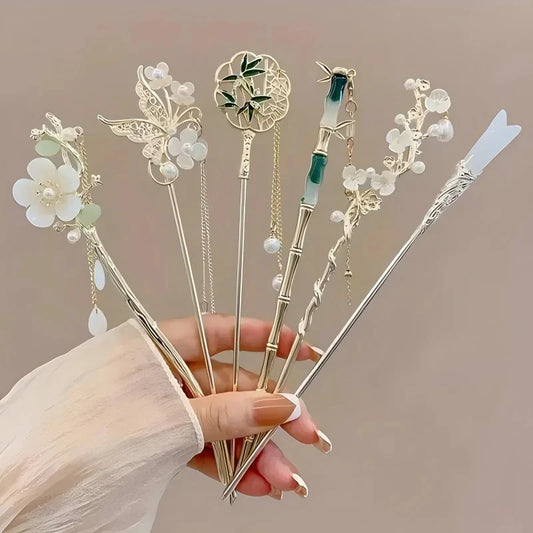 Floral Design Hair Stick