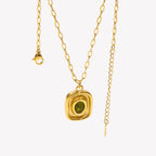 Square Zircon Pendant Necklace