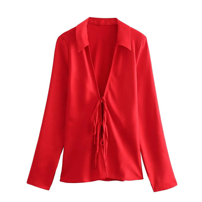 Elegant Satin Slim Shirt