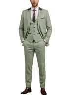 Linen Three-Piece Notch-Lapel Suit