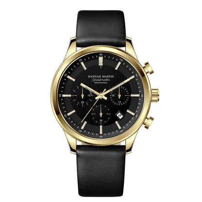 Sporty Quartz Leather Watch