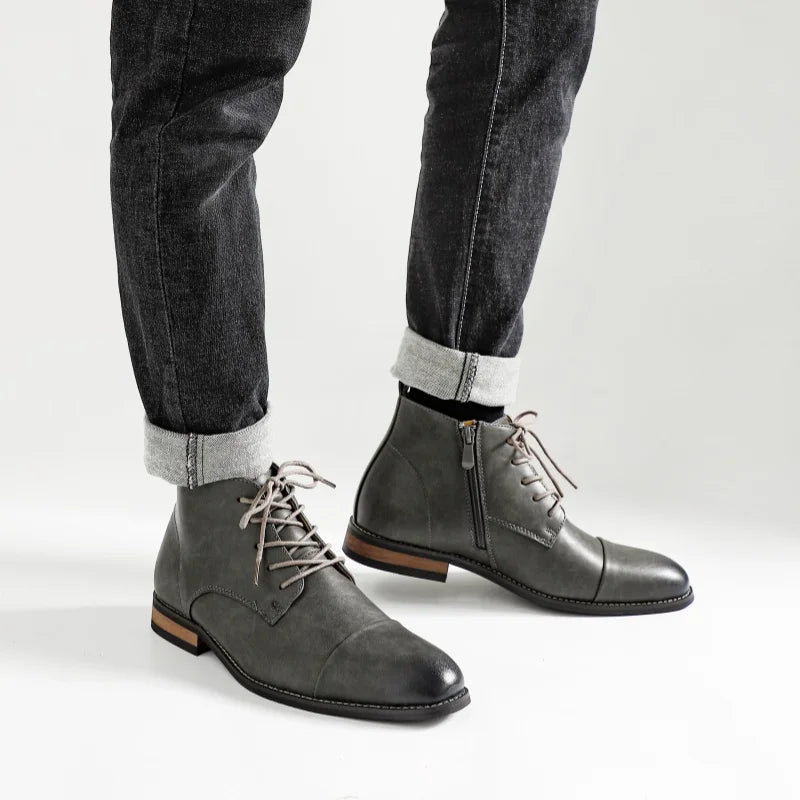 Ankle Leather Boots