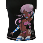 Blended Graphic Print Zip Front Two-Piece Yoga Set