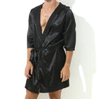 Summer Short Sleeve Homewear Bathrobe