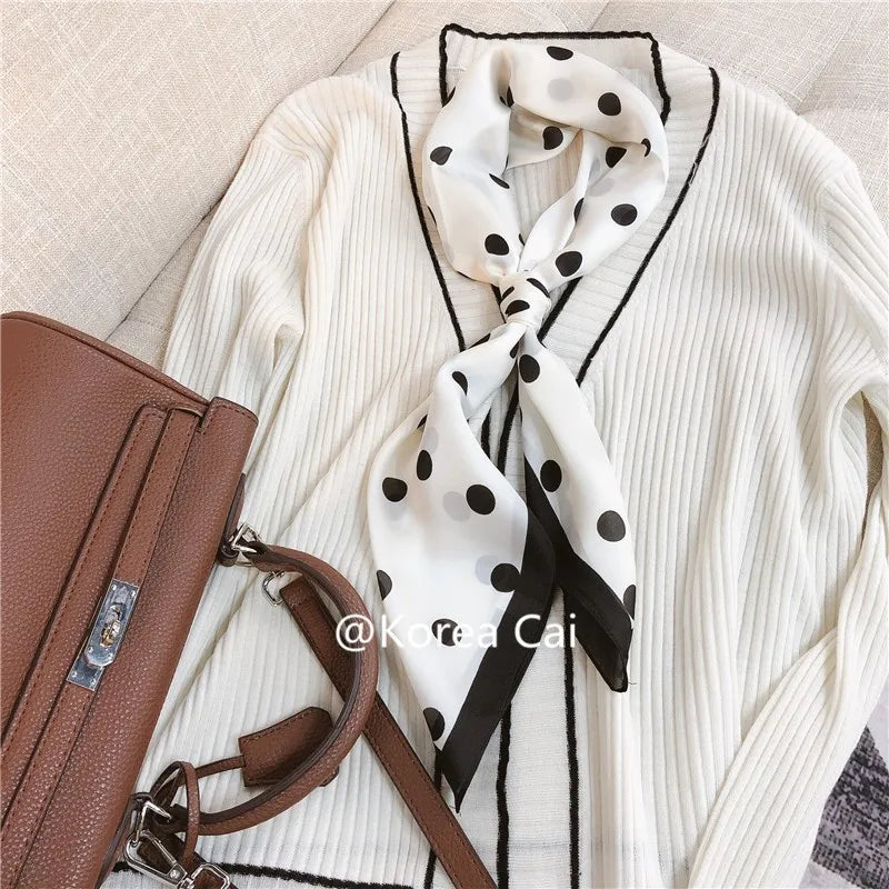 High-End Small Silk Scarf