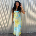 Watercolor Floral Ruched Dress