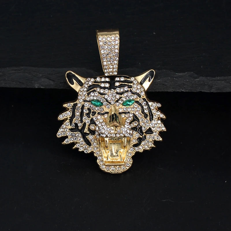 3D Tiger Pendant Necklace