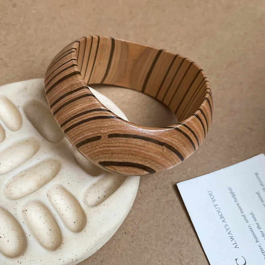 Vintage Wooden Round Bangle