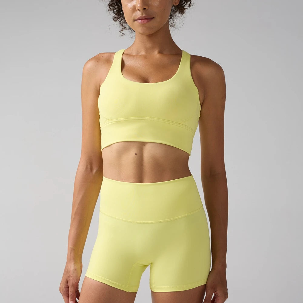 Essential Solid Sleeveless True-To-Size Fit Two-Piece Yoga Set
