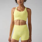 Essential Solid Sleeveless True-To-Size Fit Two-Piece Yoga Set