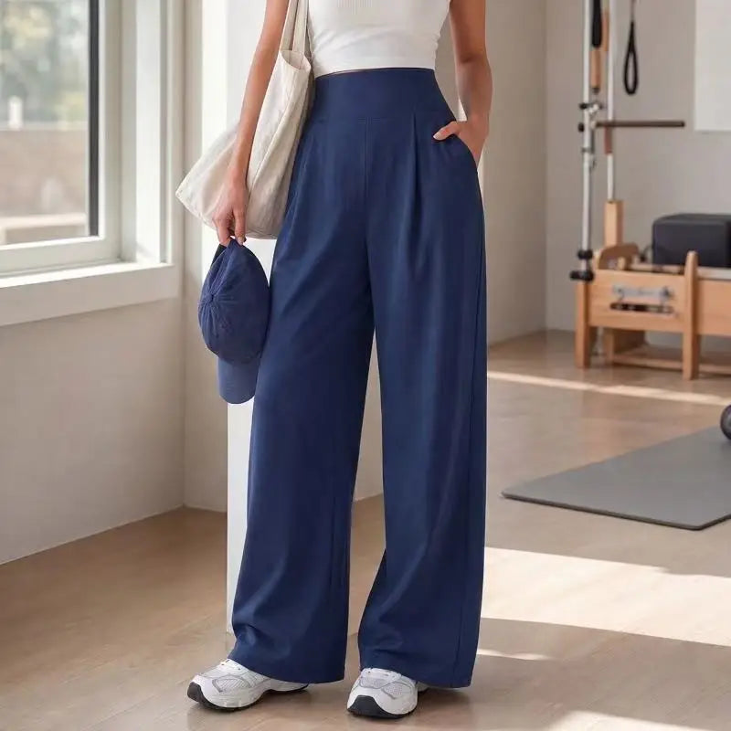 Quick-Dry Wide-Leg Sports Pants