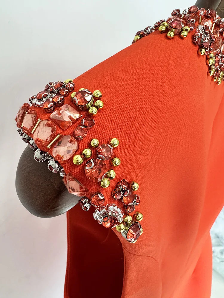 Colorful Diamond Beading Dress