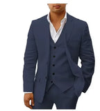 Linen Three-Piece Beach Wedding Tuxedo
