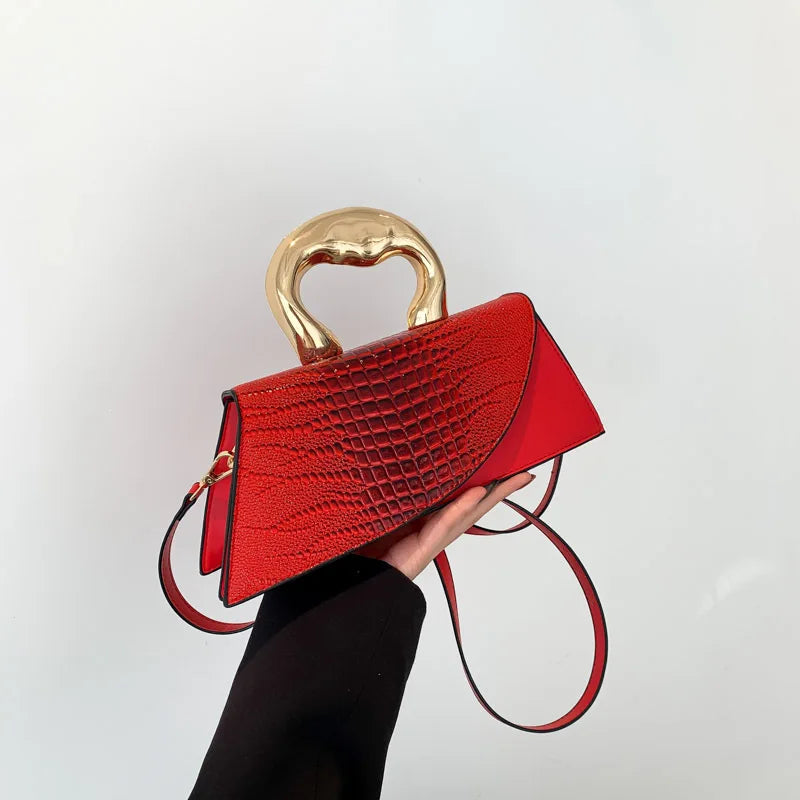 Designer Alligator Shoulder Bag