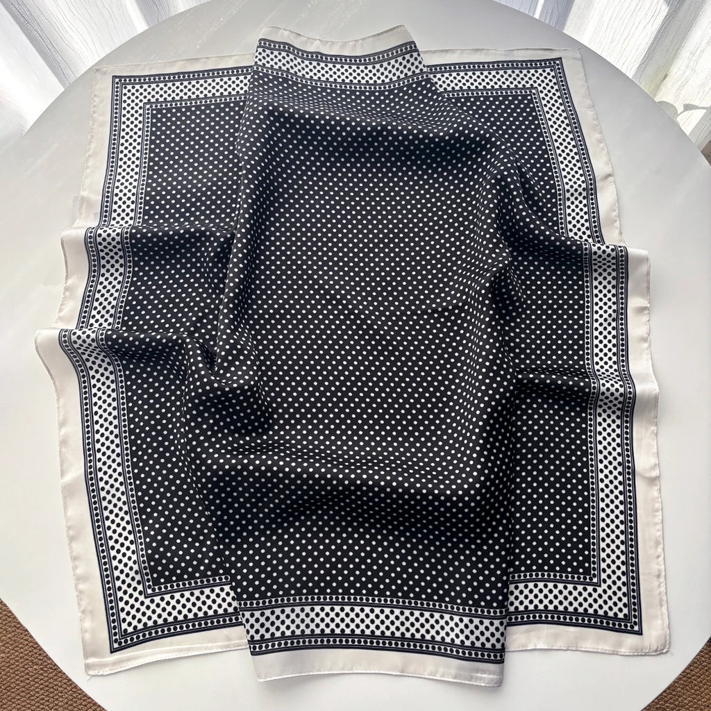 Polka Dot Printed Square Bandana